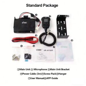 VR-N7600 50W Mobile Radio: GPS-Enabled Dual Band Vehicle Transceiver with APP Programming
