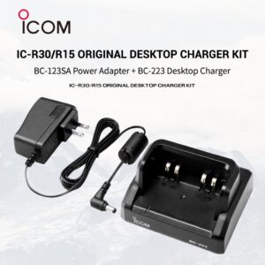 100-220V Original ICOM Charging Kit BC223 BC123SA Fast Charger for IC-R30 IC-R15 Receiver