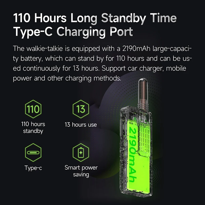 Beebest A306 Two Way Radio 110H Long Battery IP54 Waterproof - Image 3