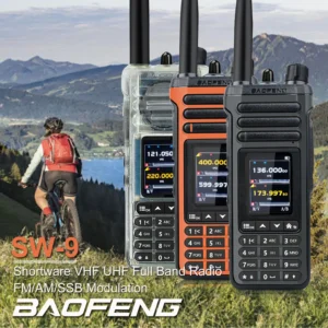 Baofeng SW-9 Amateur FM Radio Shortwave UHF VHF Air Band Full band FM AM SSB App Wireless Program NoAA Freq Sweep Walkie Talkies
