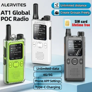 Baofeng AT1 Global POC Radio Unlimited Distance Walkie Talkie Lifetime Free 4G/5G Unlimited Data Create Groups Freely ALERVITES