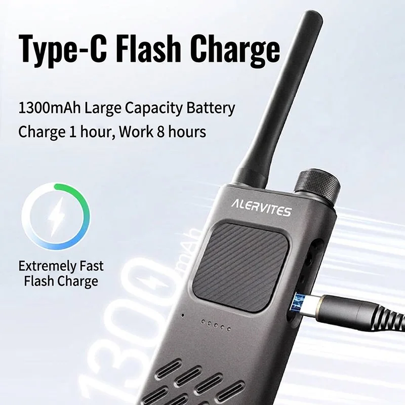 ALERVITES AT2 Long Range Public Network Two-Way Radio – Global Intercom, One-Key Frequency Sync, Ultra-Slim Outdoor Radio - Image 5