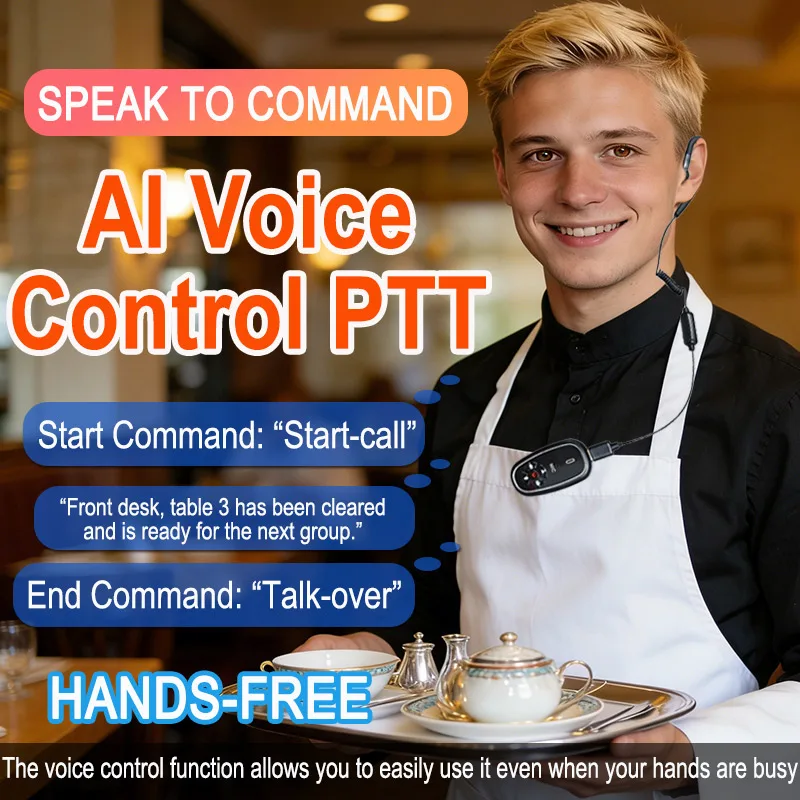 Mini Hands-Free Newest Walkie Talkies Headset AI Voice Control Upgraded - Image 5