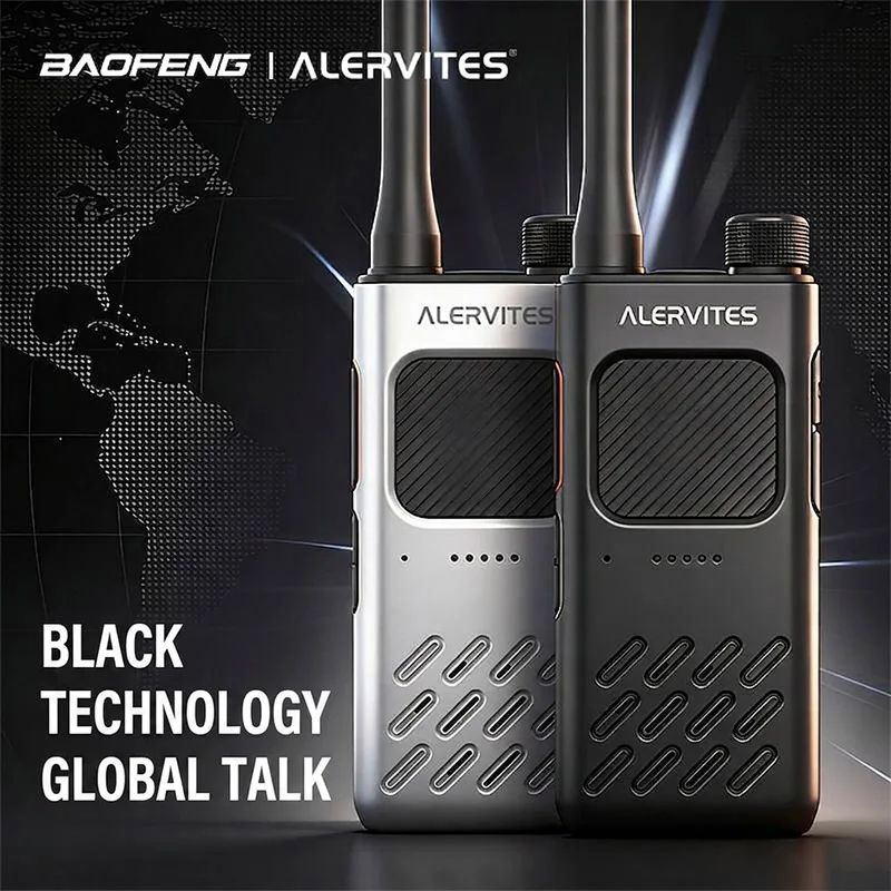 ALERVITES AT2 Long Range Public Network Two-Way Radio – Global Intercom, One-Key Frequency Sync, Ultra-Slim Outdoor Radio - Image 2