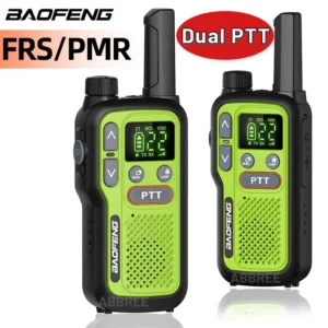 Baofeng BF-T18 Dual PTT Mini Portable Transceiver (Pair), Modern Type-C Fast-Charging Lightweight Two-Way Radio