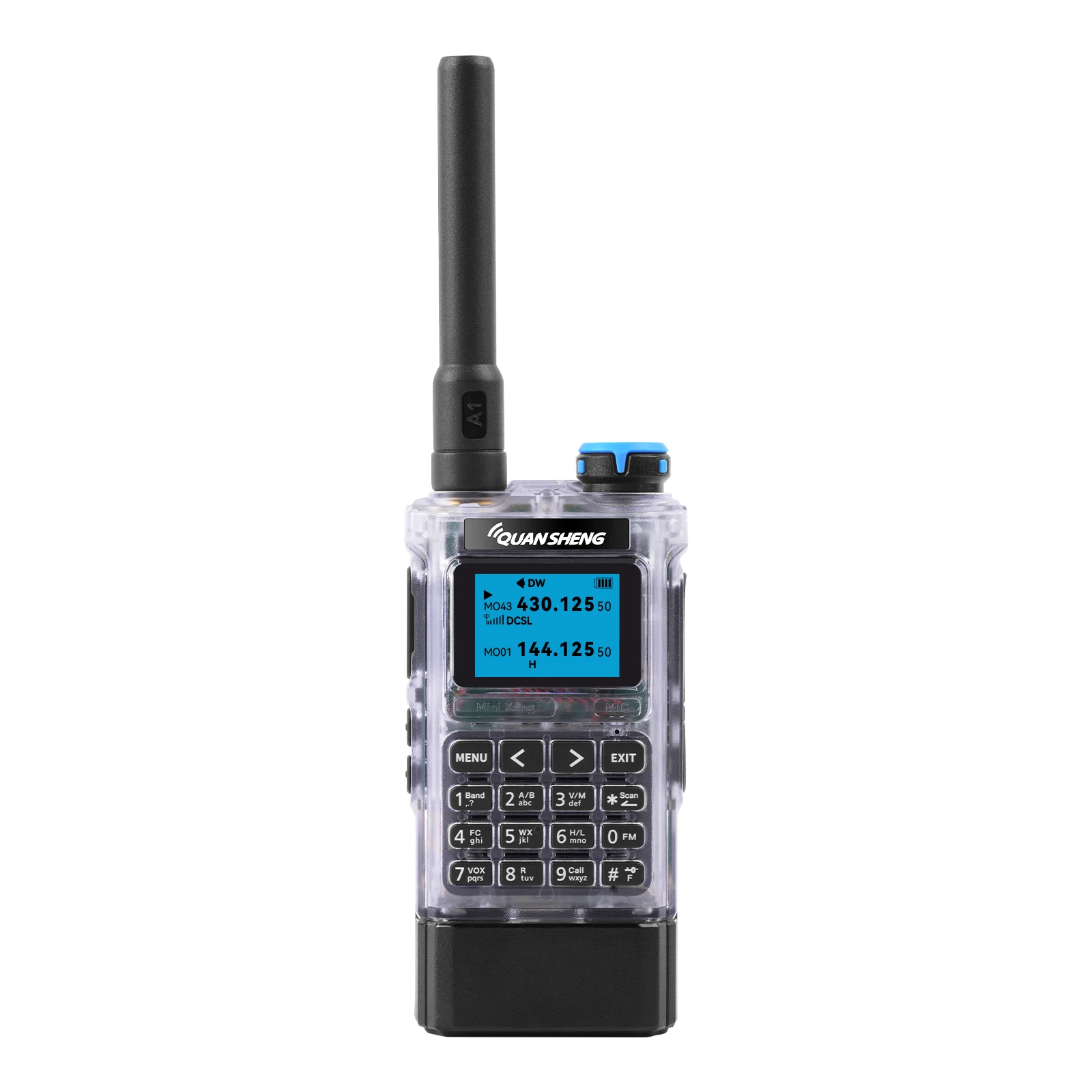 Quansheng UV-K1 Mini Kong Transparent Color Multi-band Walkie Talkie 2MB Memory AM/FM NOAA Ham Two Way Radio Full Band Receiving - Image 2