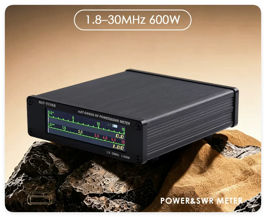 MAT-SW600 Digital SWR Power Meter 1.8-30 MHz 600 W High Precision HF Amateur Radio
