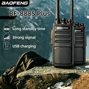 2-Pack BAOFENG BF-888S Plus UHF Two-Way Radios, 16CH PMR446 License-Free Portable Walkie-Talkies