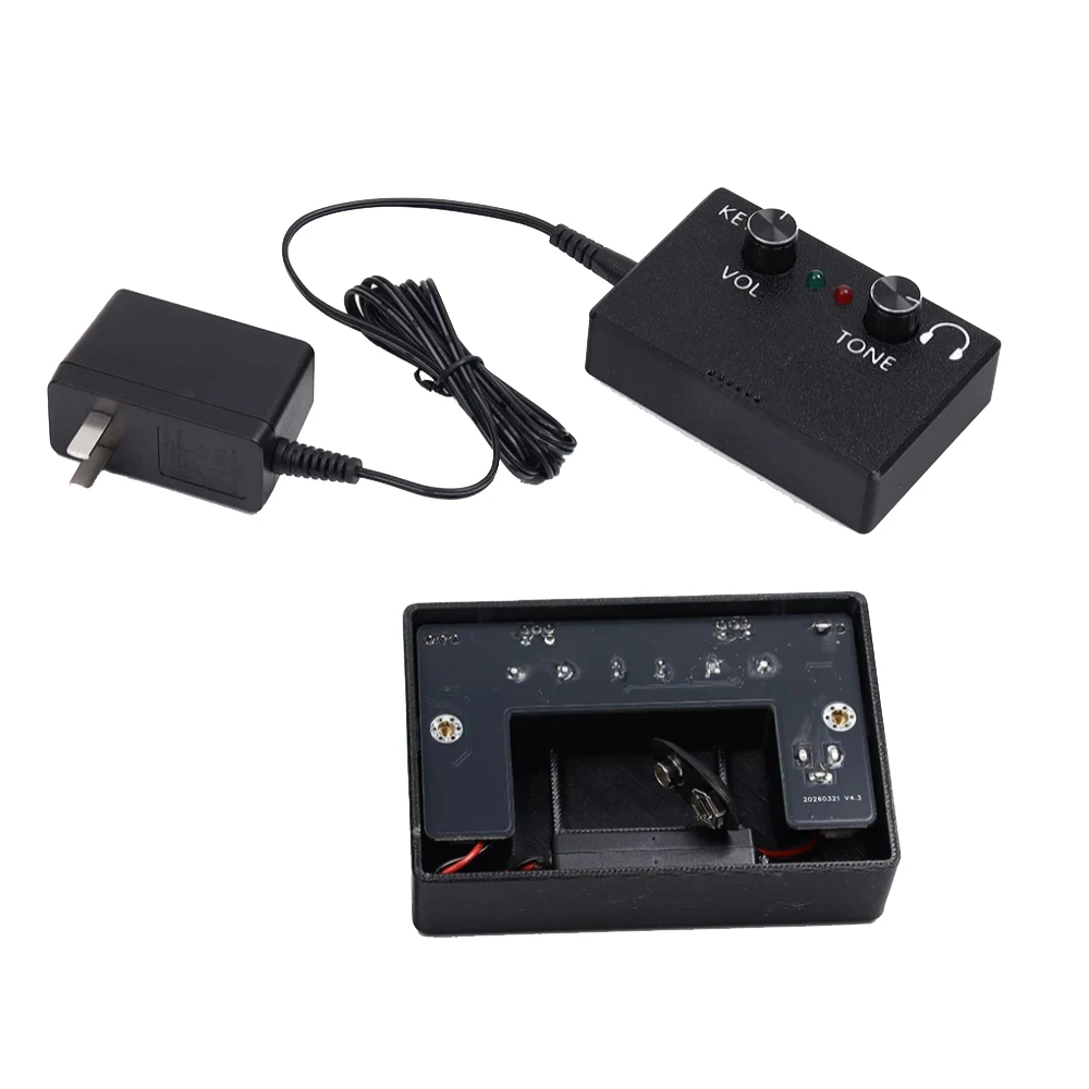 T-6 Morse Code Trainer Adjustable Volume & Tone CW Sound & Light Practice for Manual Telegraph Key - Image 6