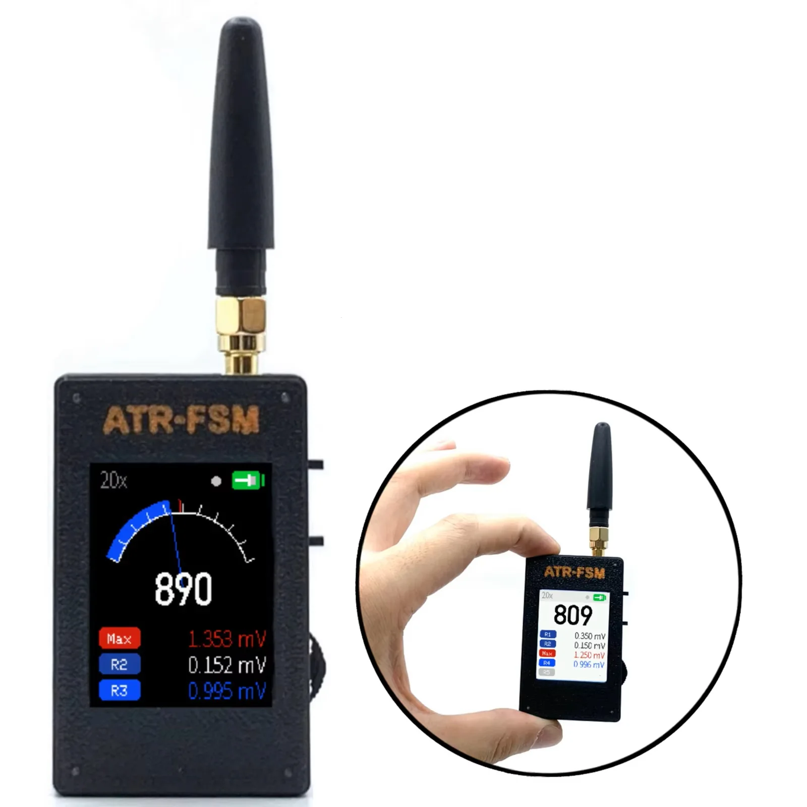 ATR-FSM Handheld Field Strength Meter 0.5MHz-5GHz Portable EMF Signal Detector