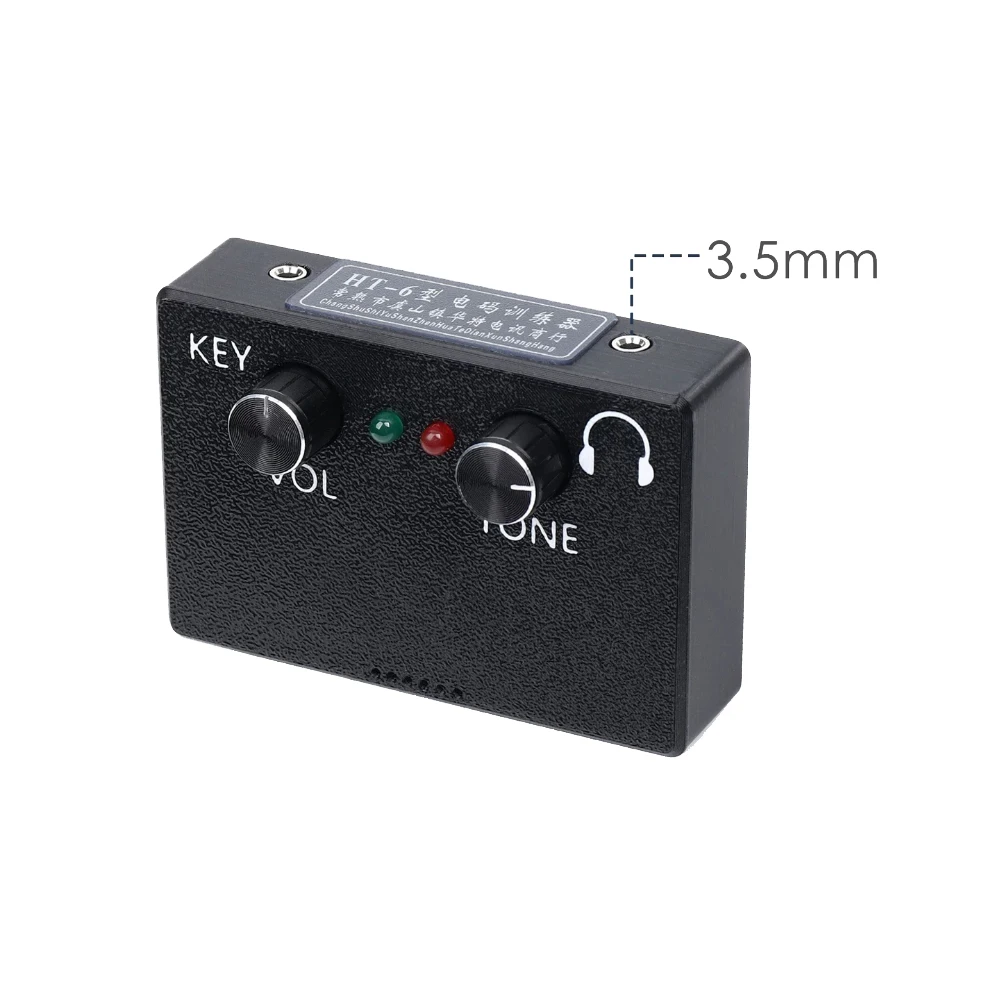 T-6 Morse Code Trainer Adjustable Volume & Tone CW Sound & Light Practice for Manual Telegraph Key - Image 3